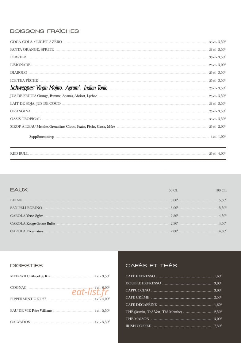 Délices d'Asie — carte page 4