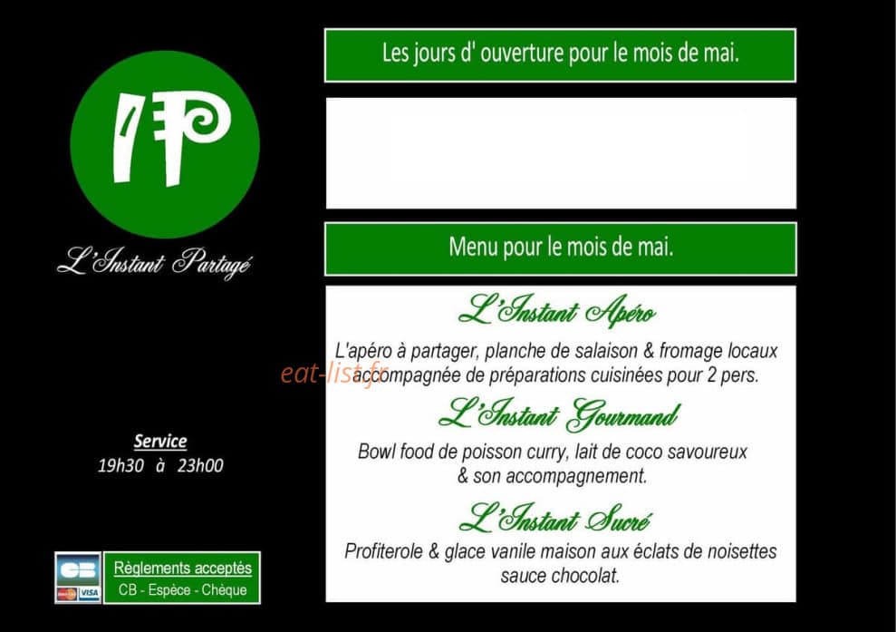L'Instant Partagé — carte page 1