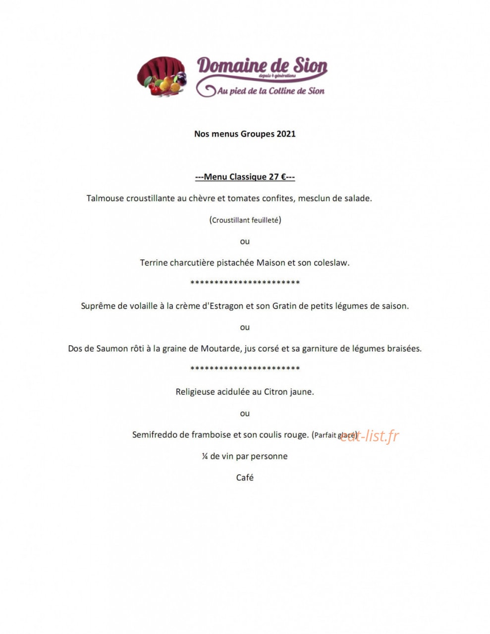 Domaine de Sion — carte page 1