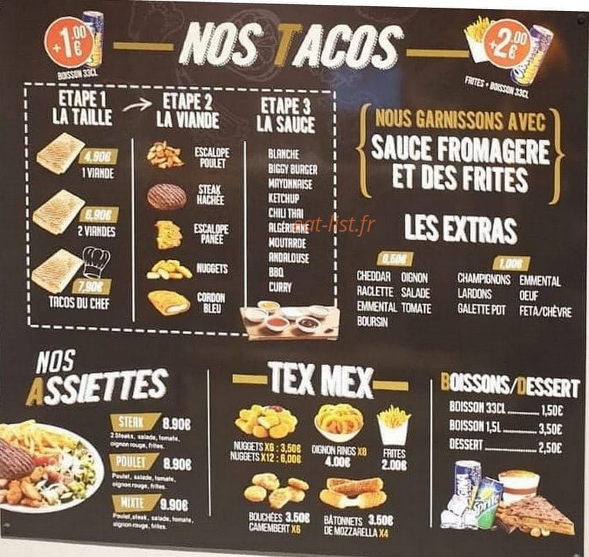 French Food — carte page 3