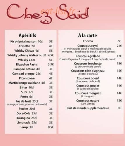 Chez said — carte page 2