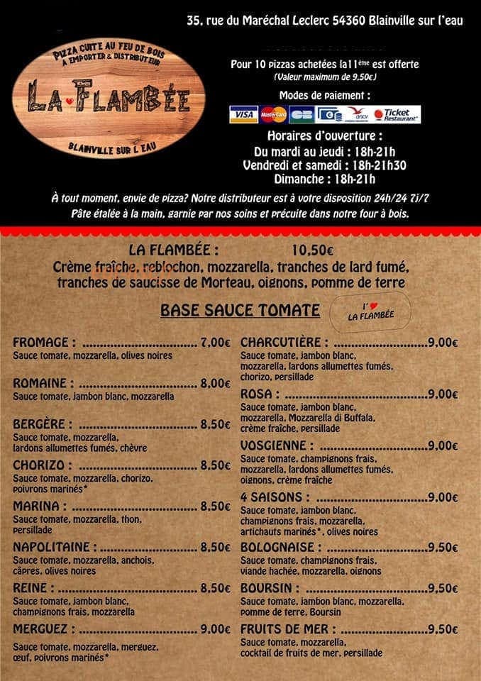 La Flambée — carte page 1