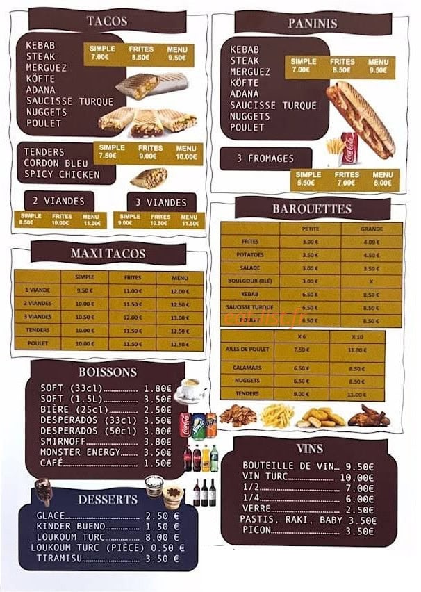 Or Kebab — carte page 2