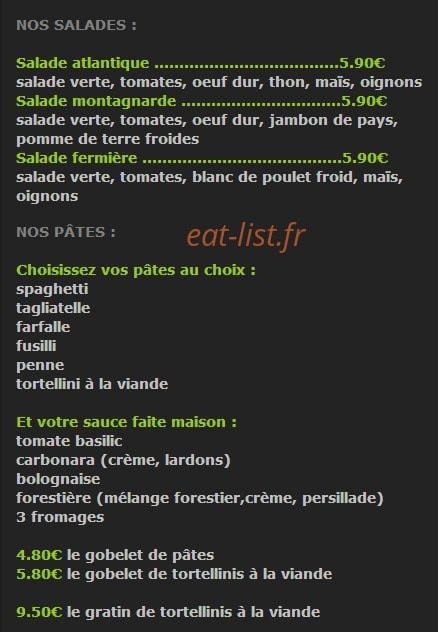 La Pizz ' a Greg — carte page 3