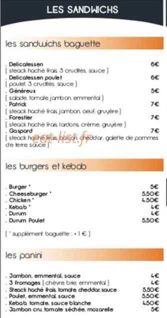 Delicatessen — carte page 2