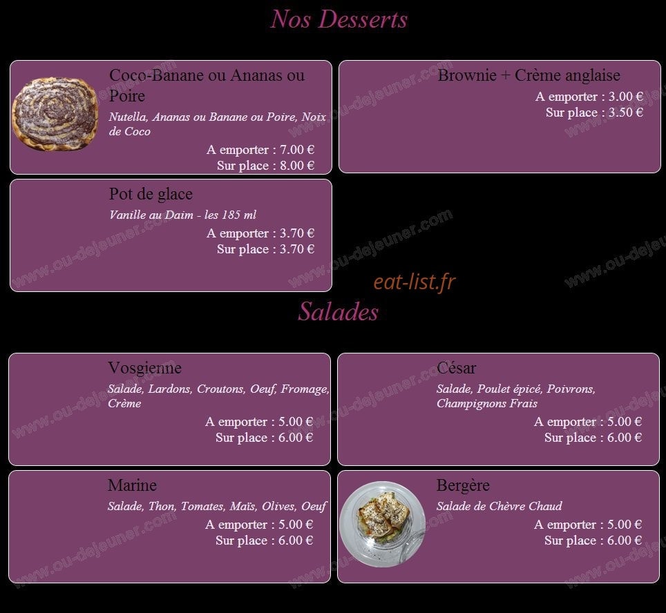 Passion Coco — carte page 4