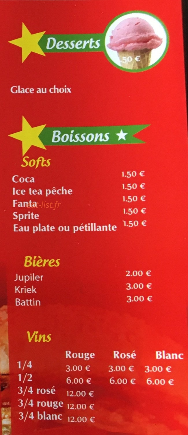 Pasta Frites — carte page 4