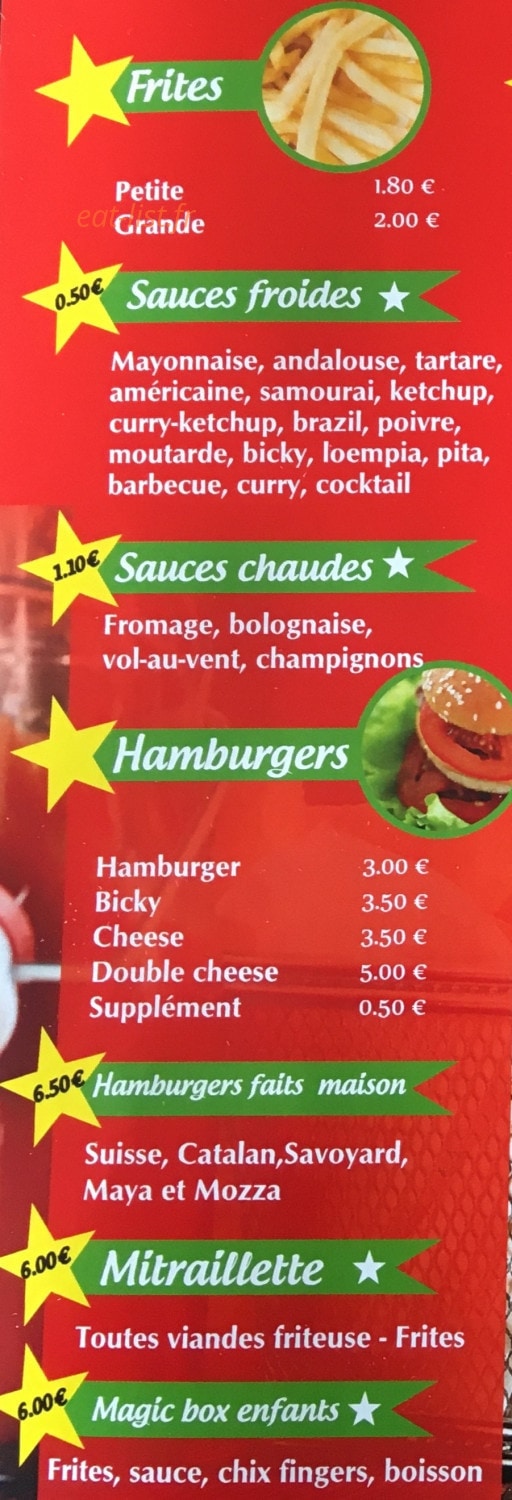 Pasta Frites — carte page 2