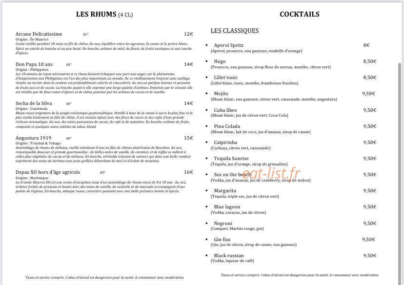Caracas - Cocktails u0026 Tapas — carte page 4