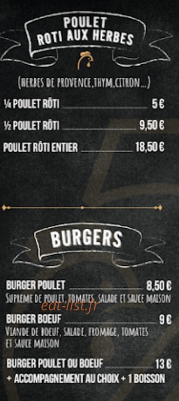 Le 54restaurant — carte page 1
