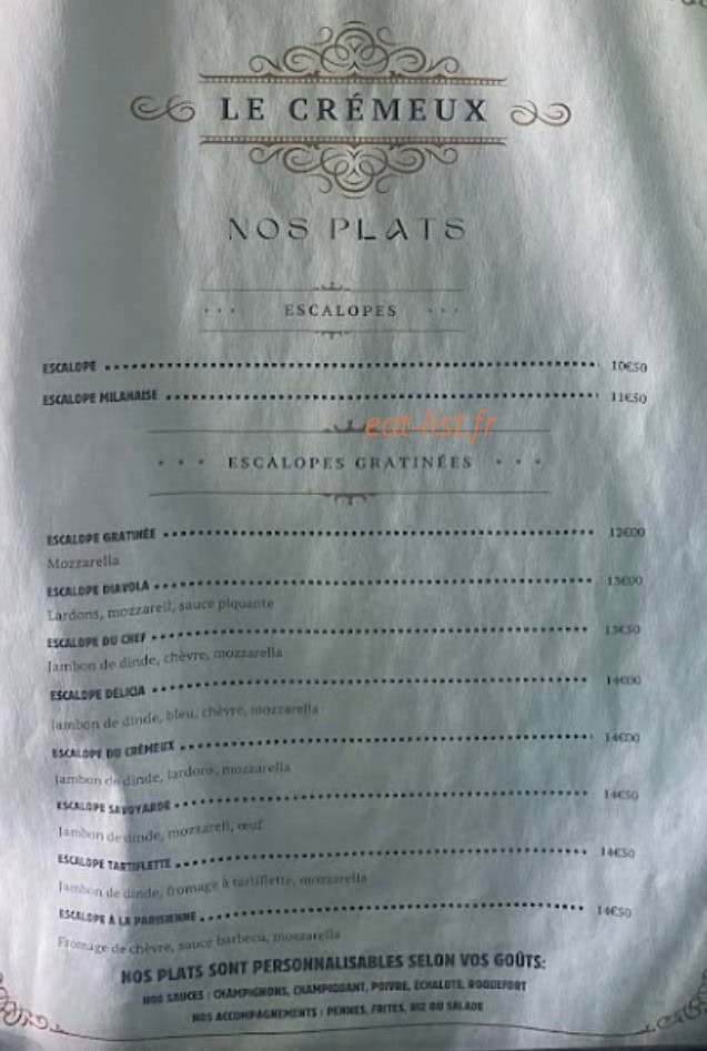 Le Cremeux — carte page 3