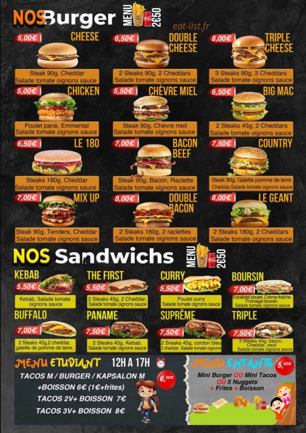 Zaki Food — carte page 3