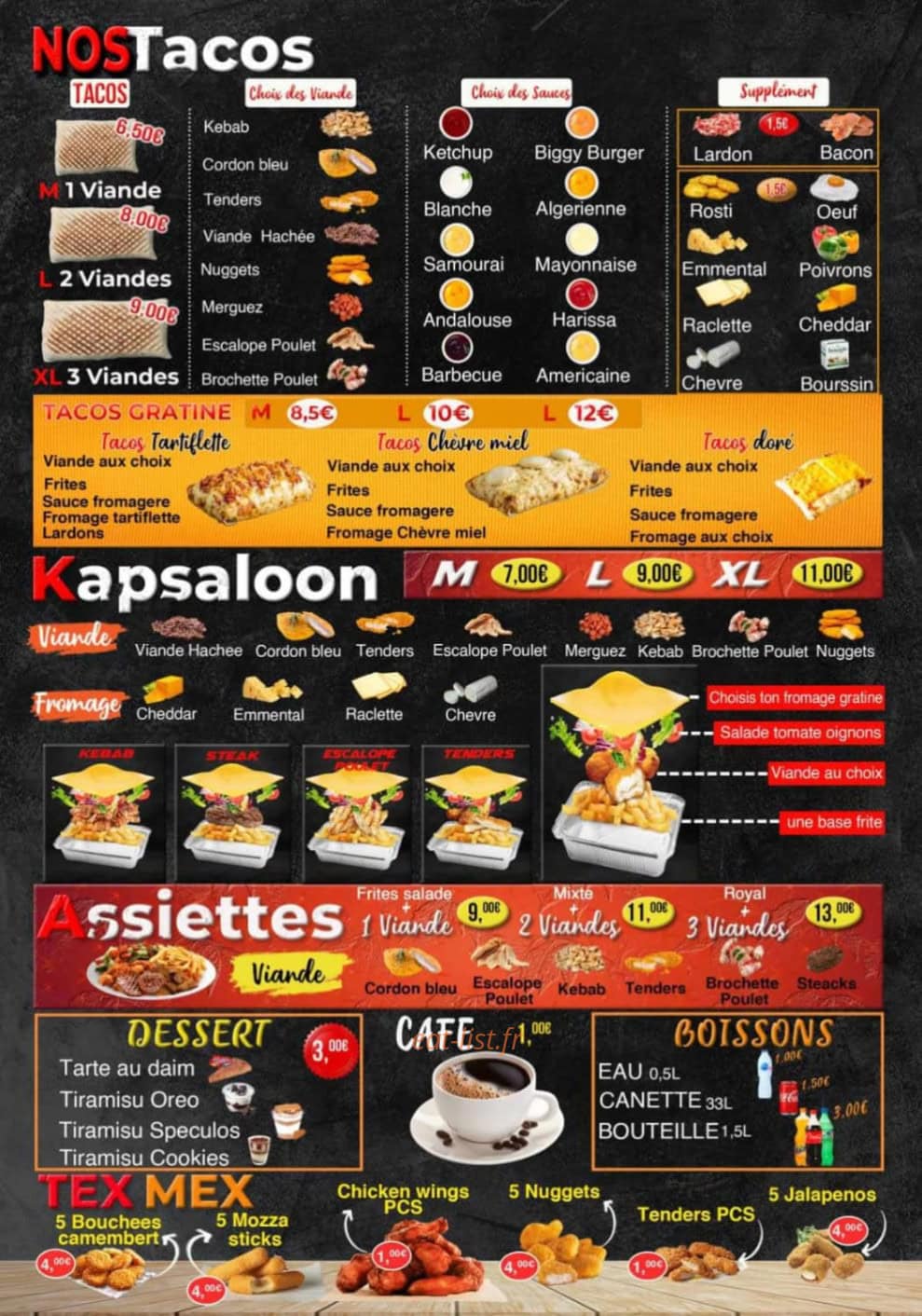 Zaki Food — carte page 2