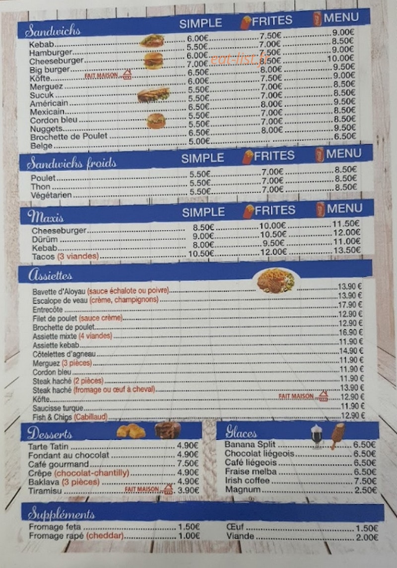 Restaurant De La Mairie — carte page 1