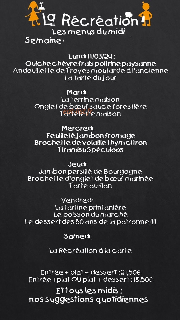 La Récréation — carte page 4