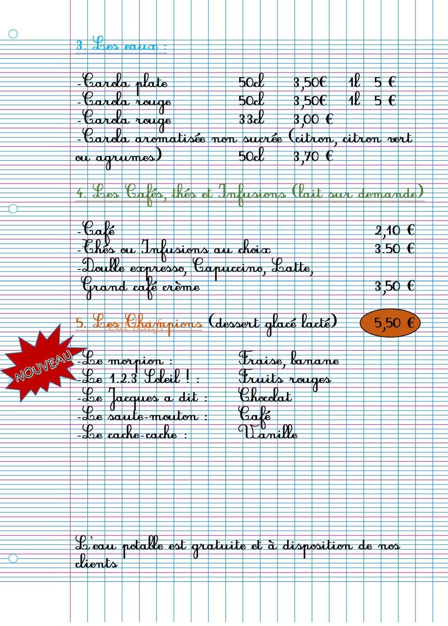 La Récréation — carte page 8