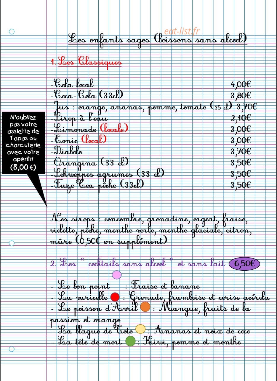 La Récréation — carte page 7