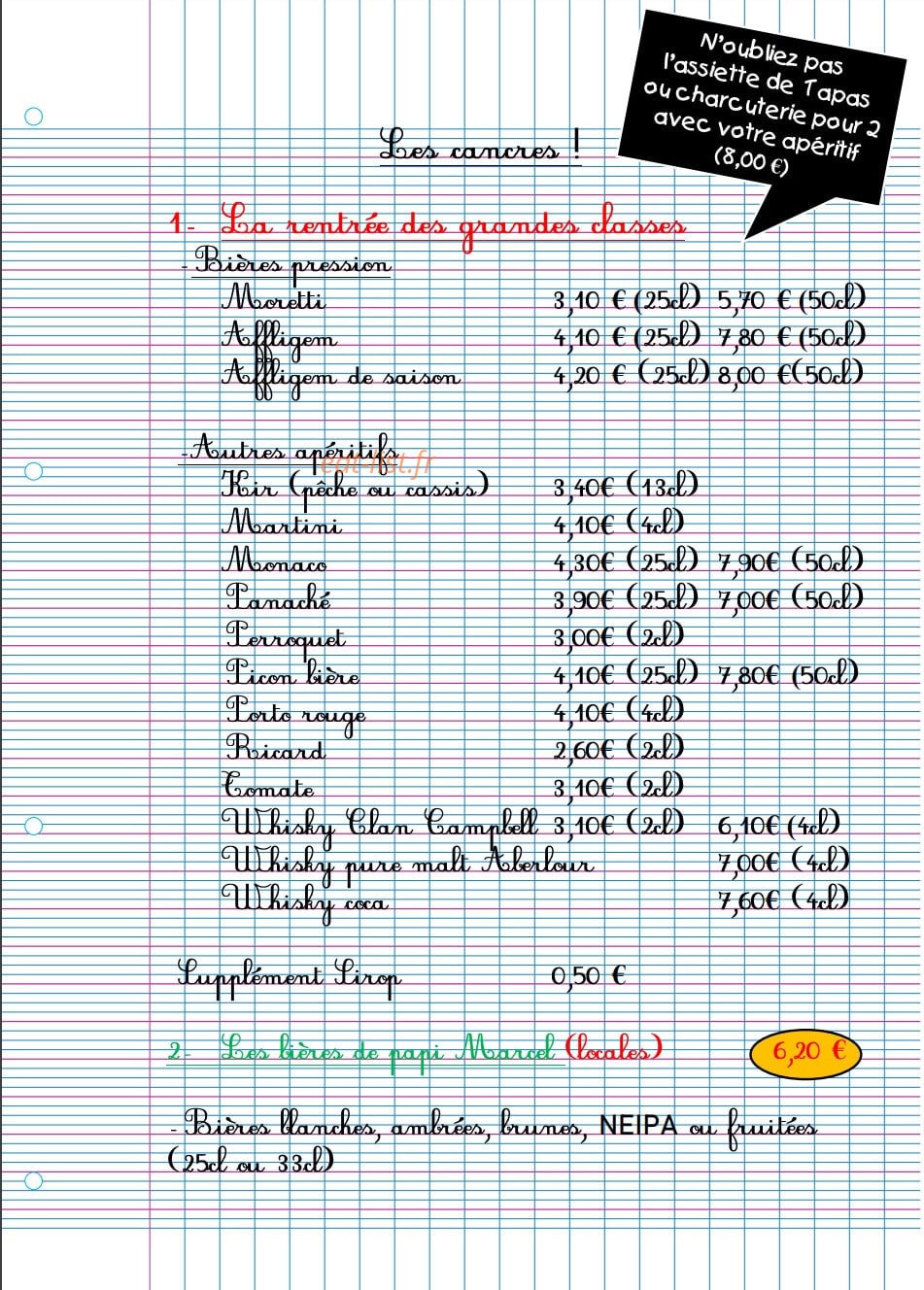 La Récréation — carte page 5