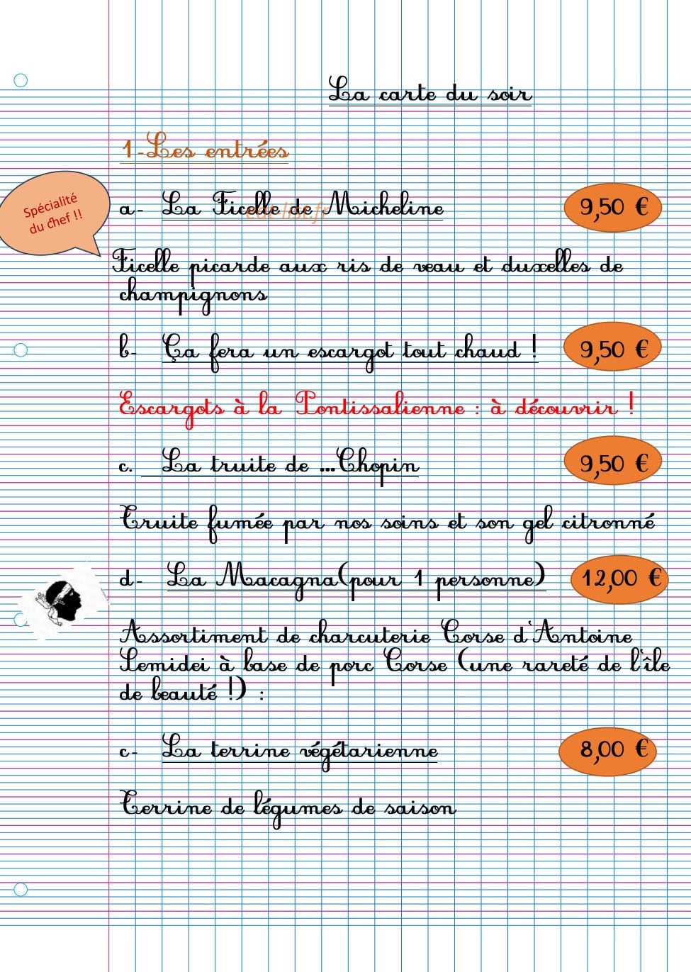 La Récréation — carte page 1