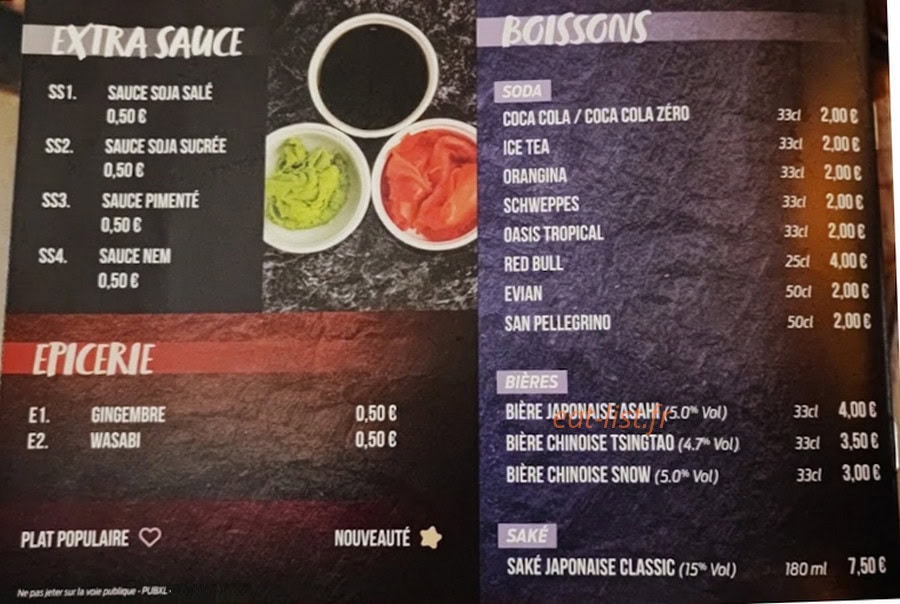 Hello sushi — carte page 12