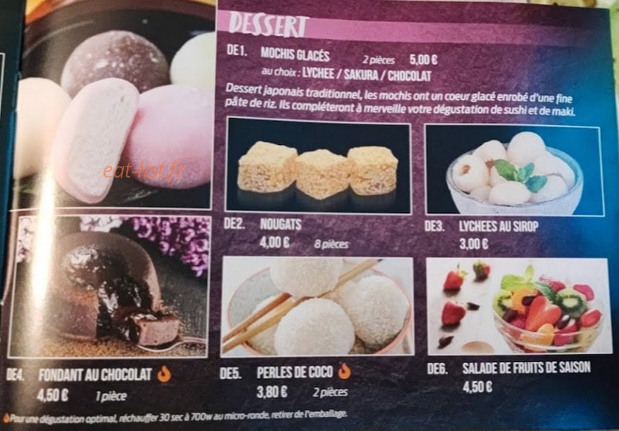Hello sushi — carte page 11