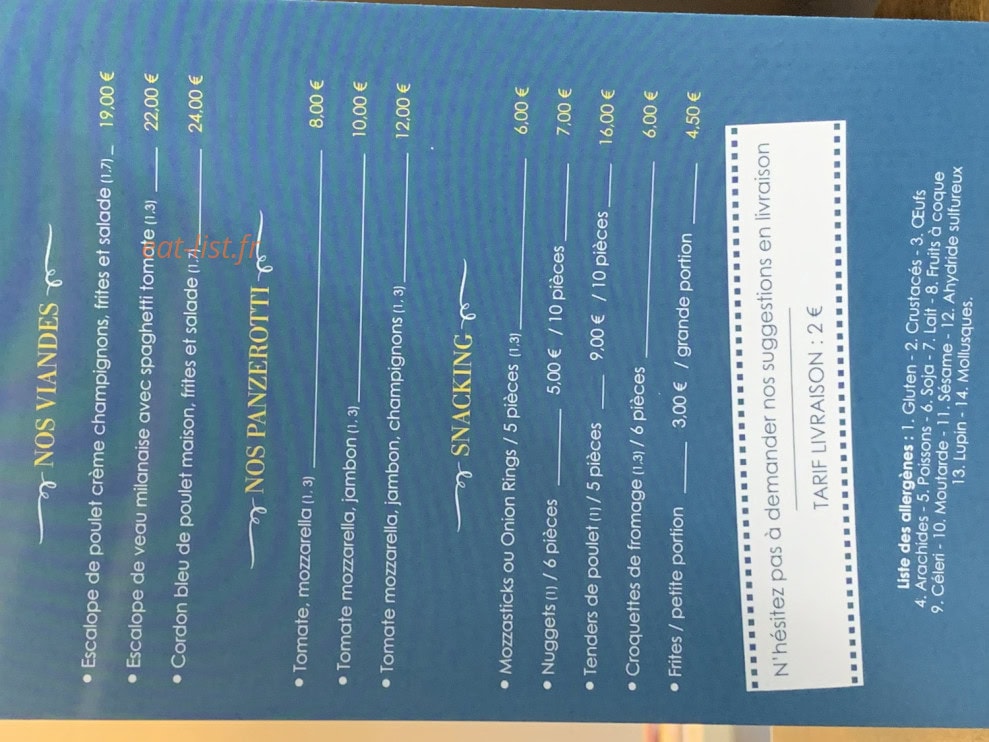 Pizzeria Bel Mondo — carte page 4