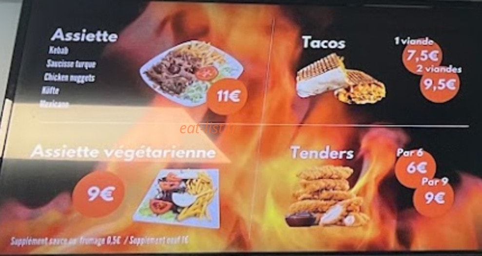 Snack Efes — carte page 1