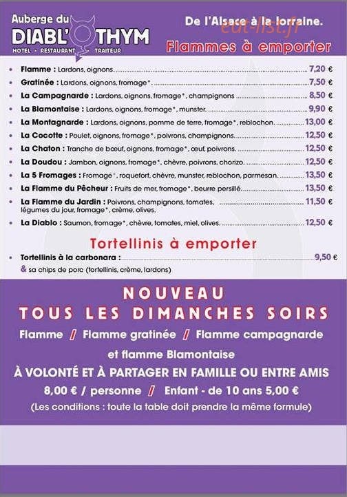 Auberge du diabl'o thym — carte page 2