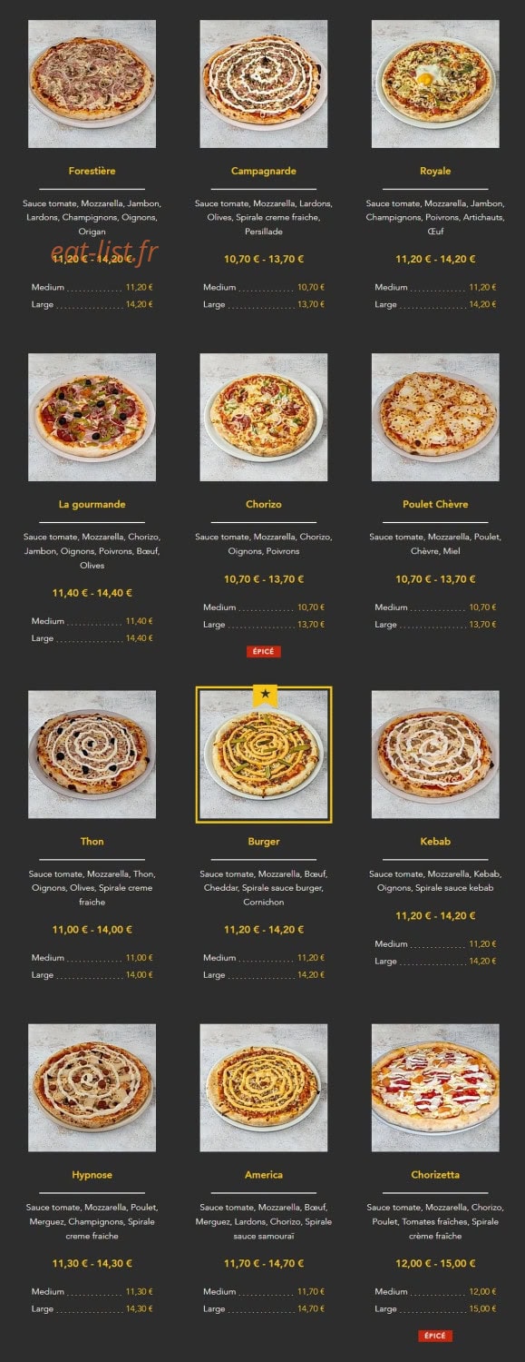 Pizzeria Tempio — carte page 2