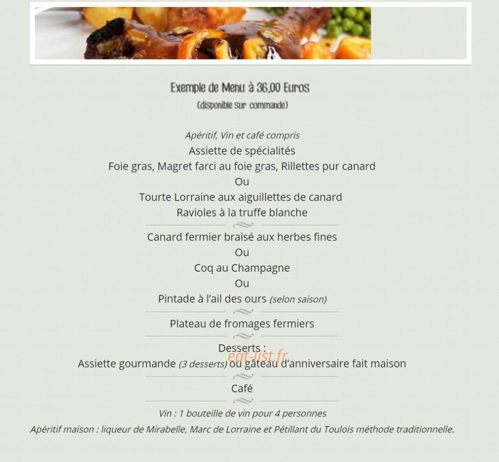 Le Domaine De Saturnin A Bernecourt Carte Menu Et Photos