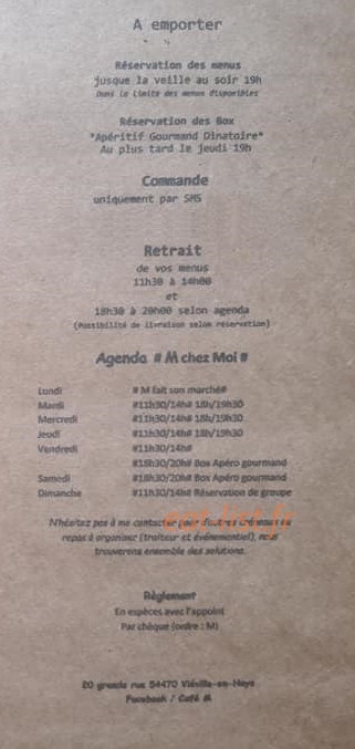 Café M — carte page 3