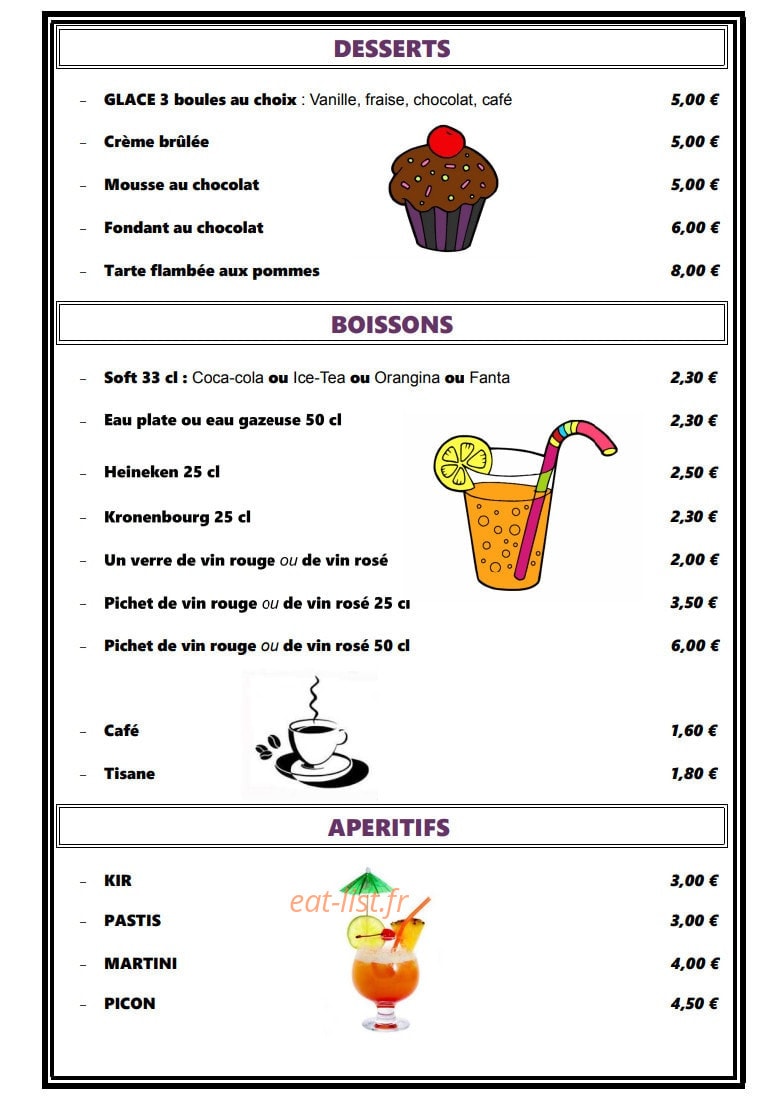 Pepito Pizza — carte page 3
