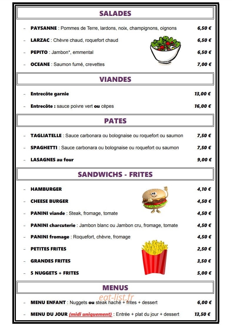 Pepito Pizza — carte page 2