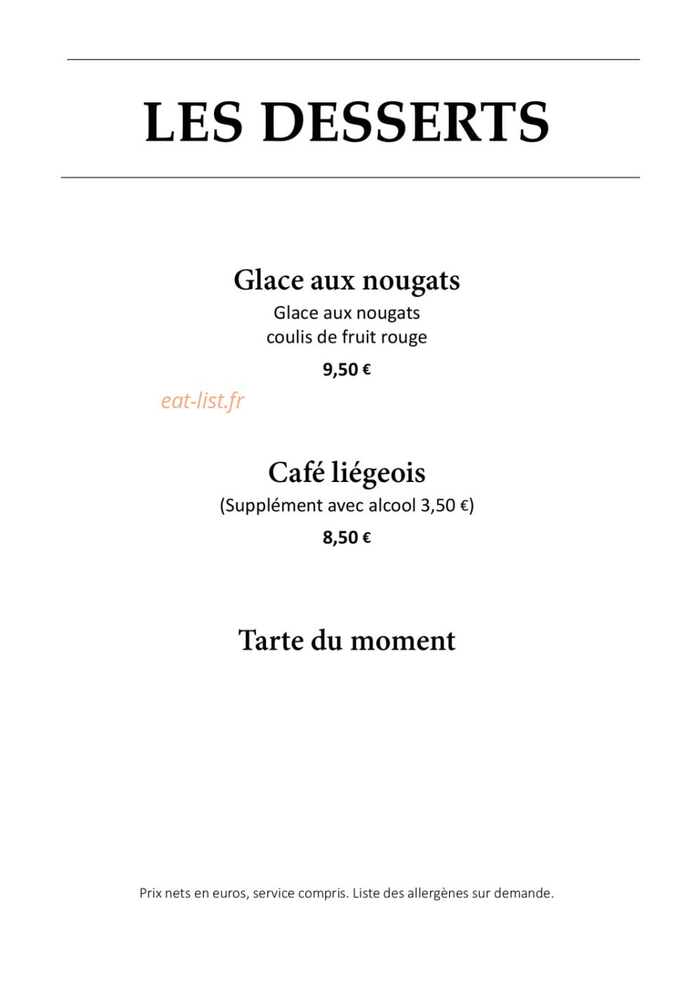 Un P'tit Régal — carte page 3