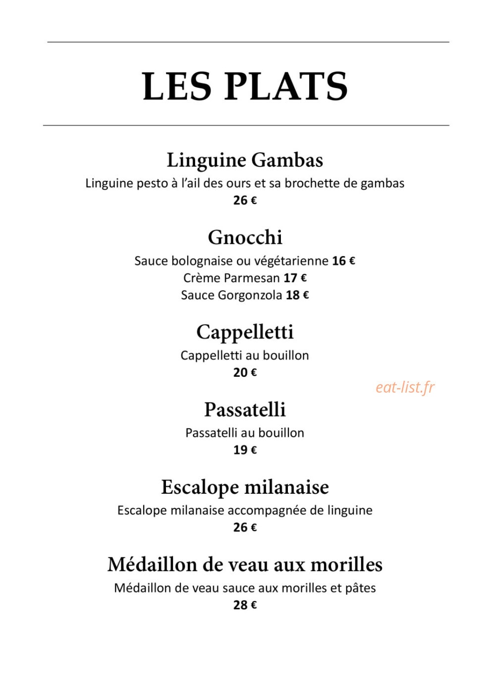 Un P'tit Régal — carte page 2