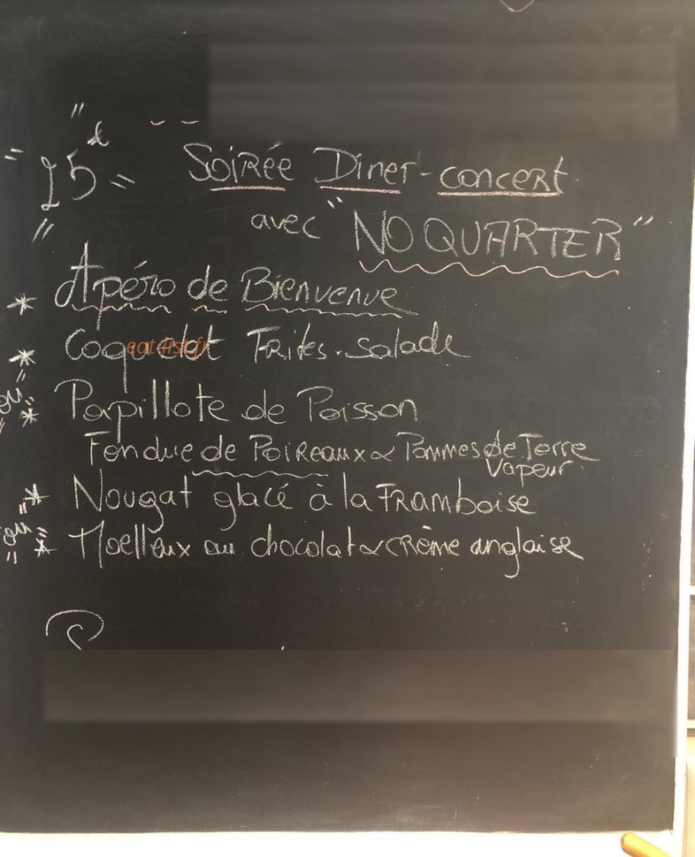 Carte et menu de Brasserie de la Fontaine à Vandoeuvre les Nancy — Un exemple de menu