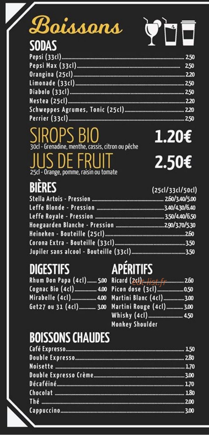 Brasserie du Marché — carte page 3