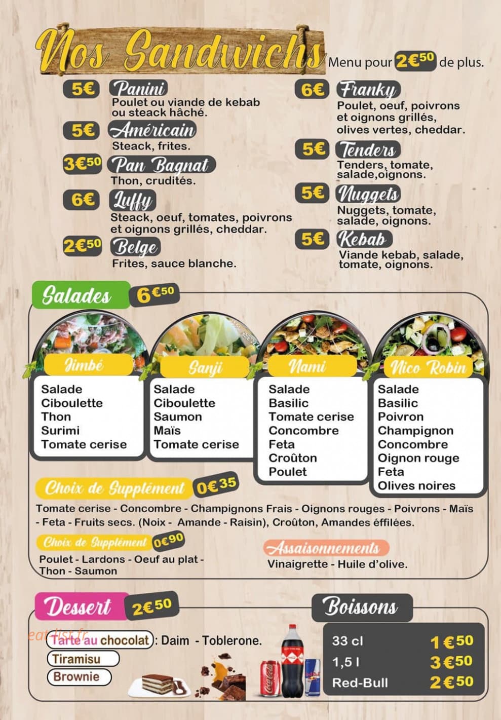 Food Spot — carte page 4