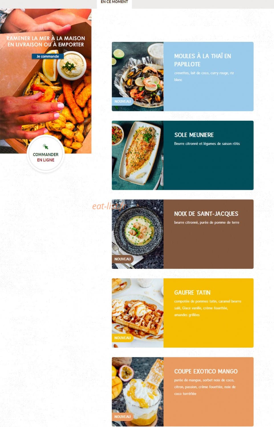 Carte et menu de Léon de Bruxelles à Vandoeuvre les Nancy — En ce moment