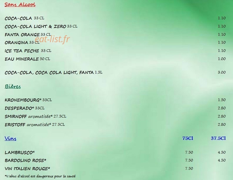 Pizza Fresca — carte page 5