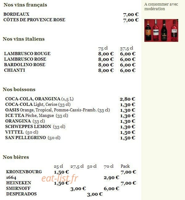 Pizza Tonio — carte page 4