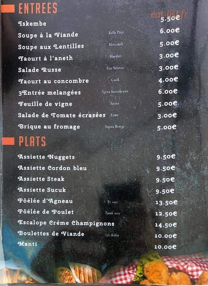 Restaurant ZeN — carte page 3