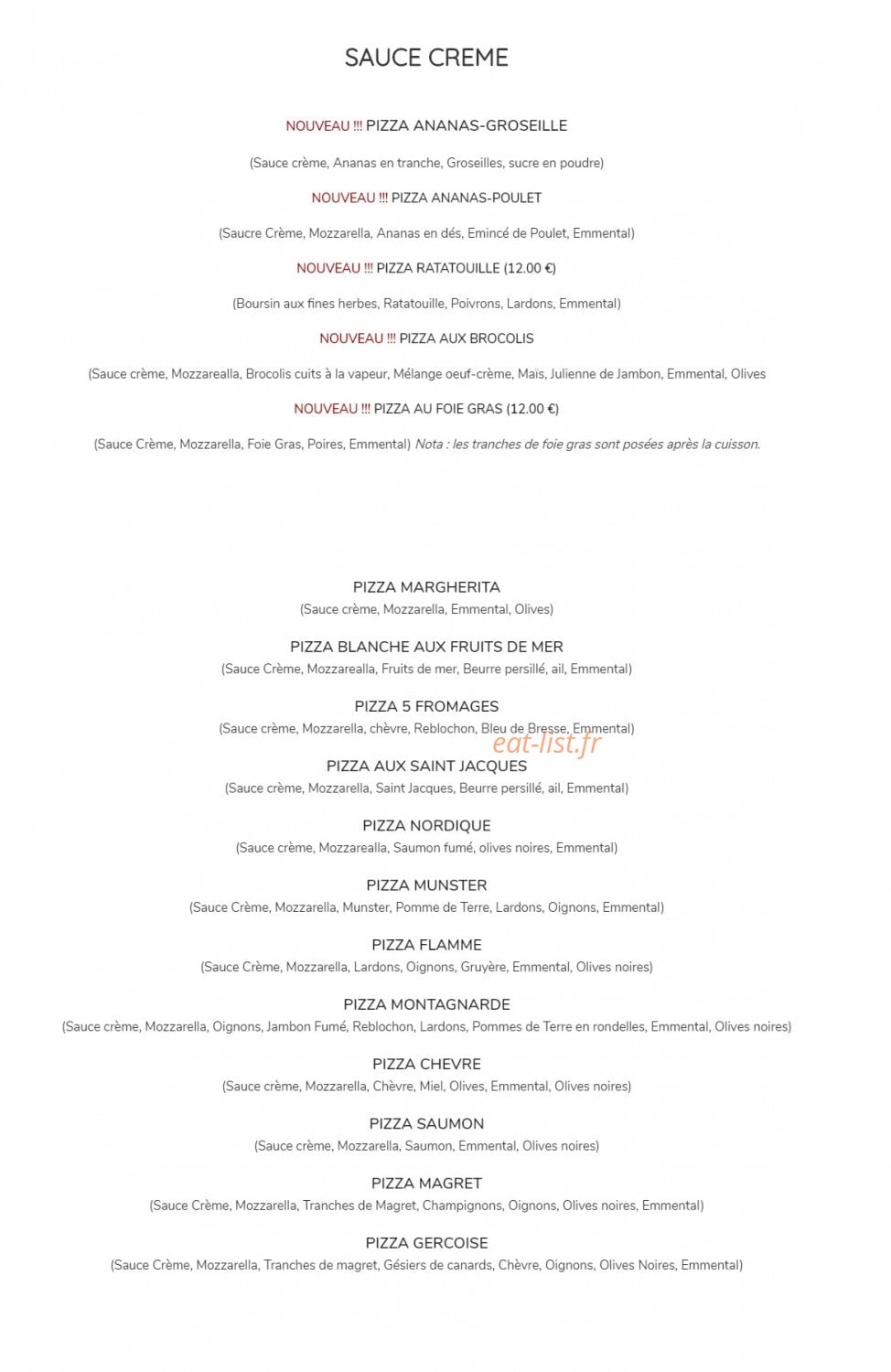 Resto flash — carte page 2