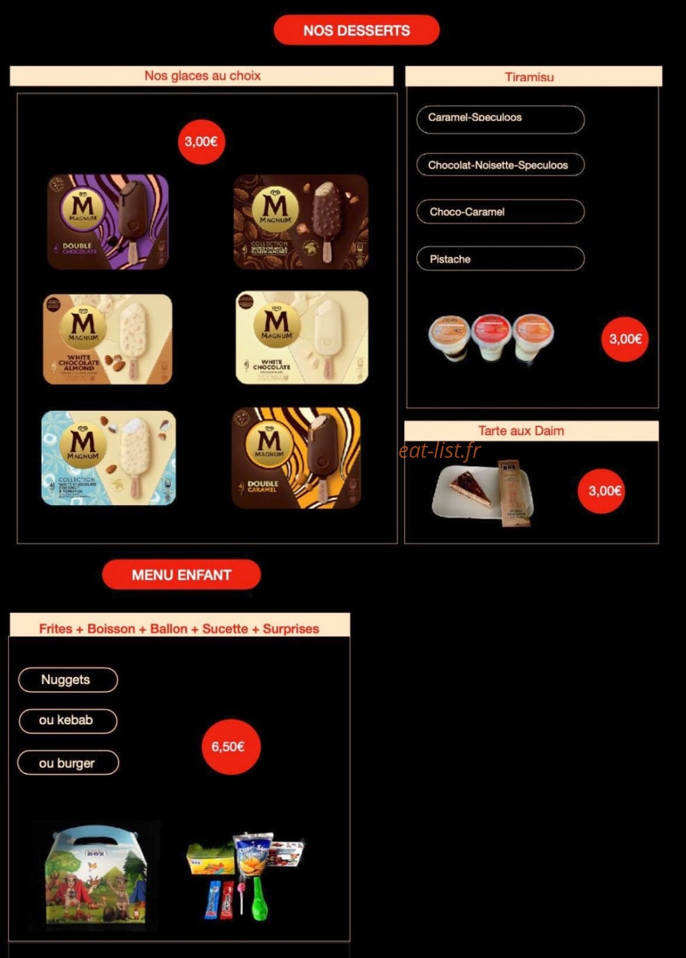 My Tacos & Kebab — carte page 6