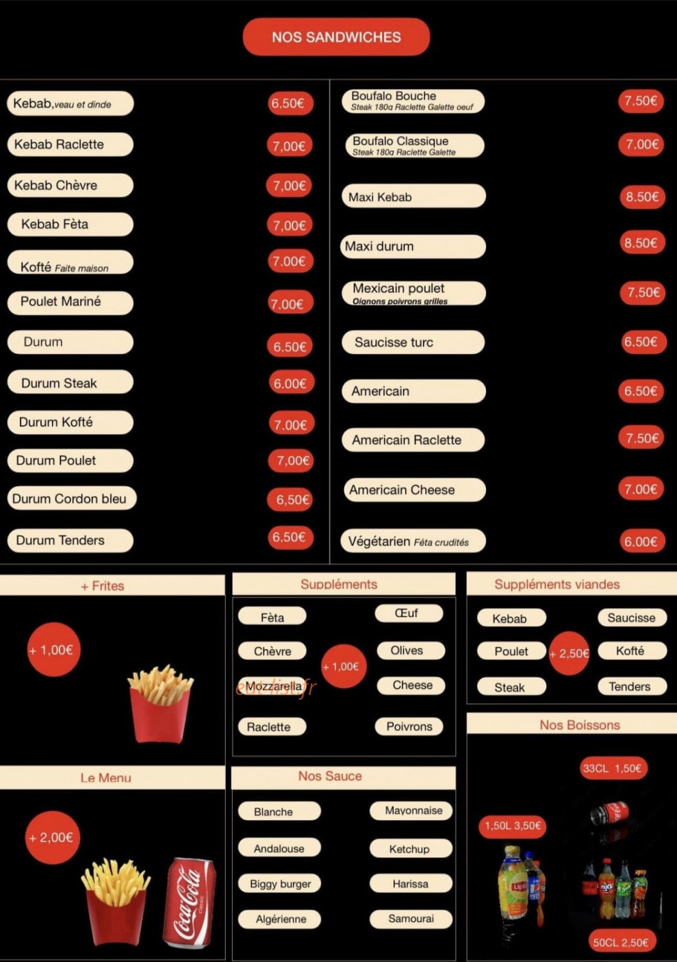My Tacos & Kebab — carte page 5