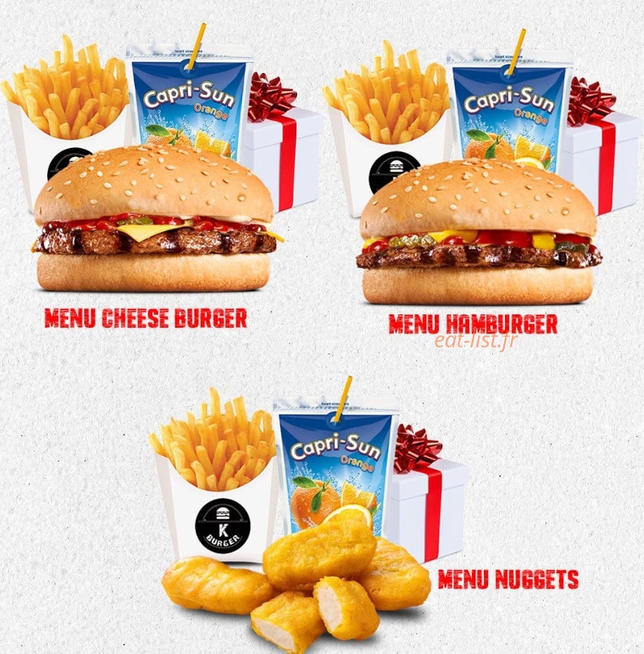 K Burger — carte page 4