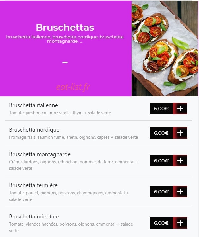 La Piadina — carte page 4