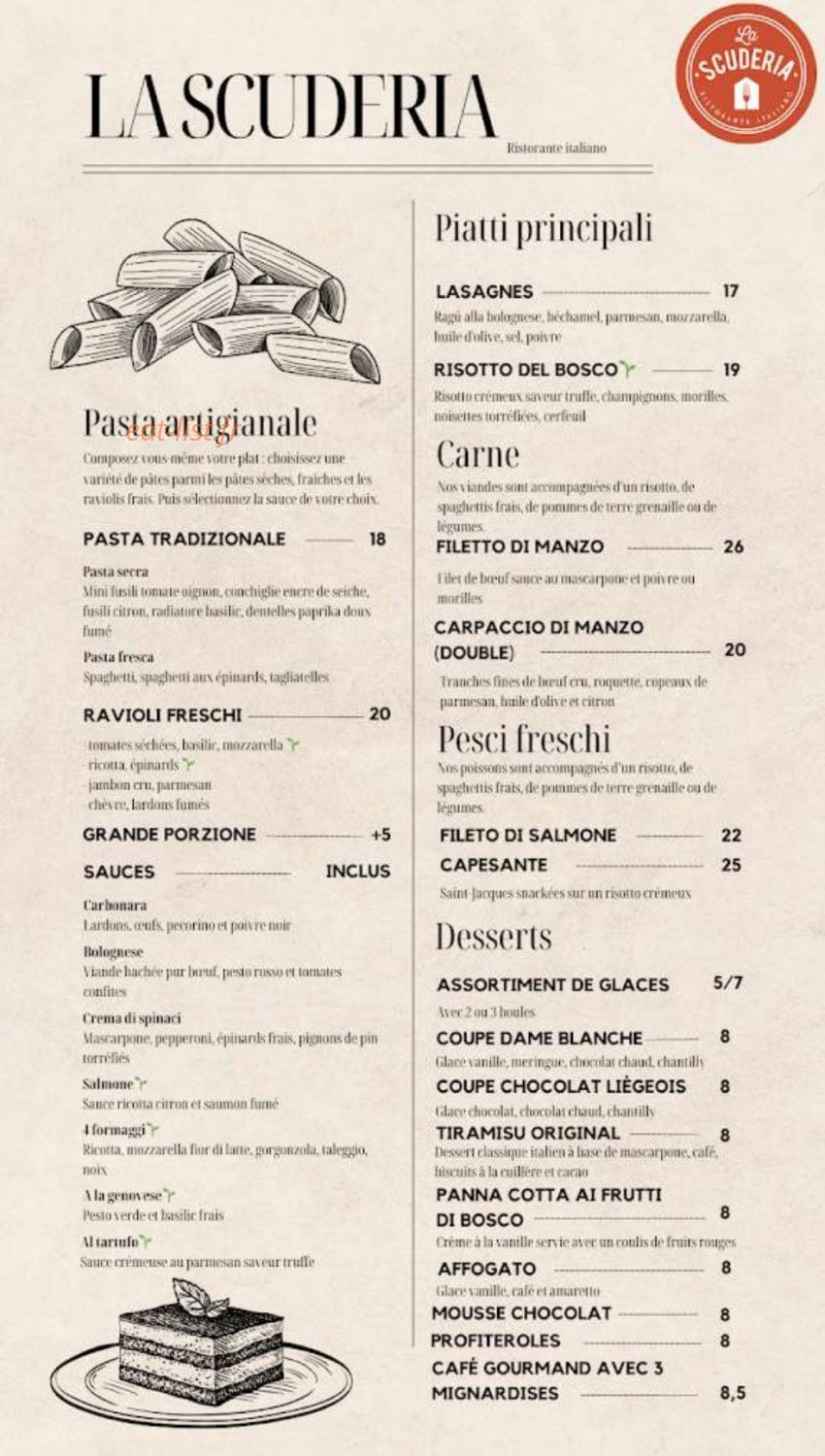 La Scuderia — carte page 2