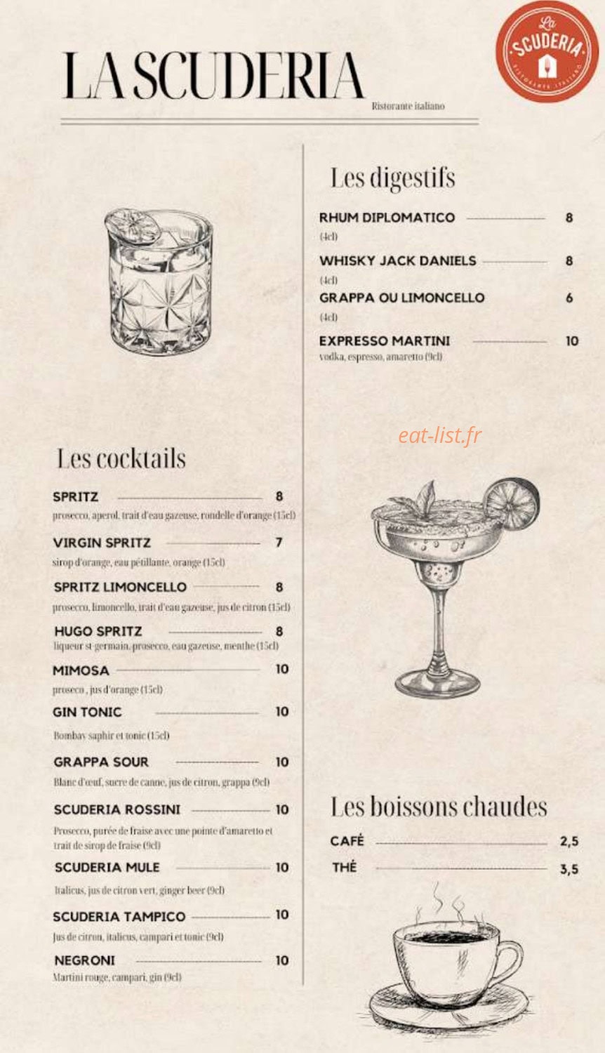La Scuderia — carte page 3