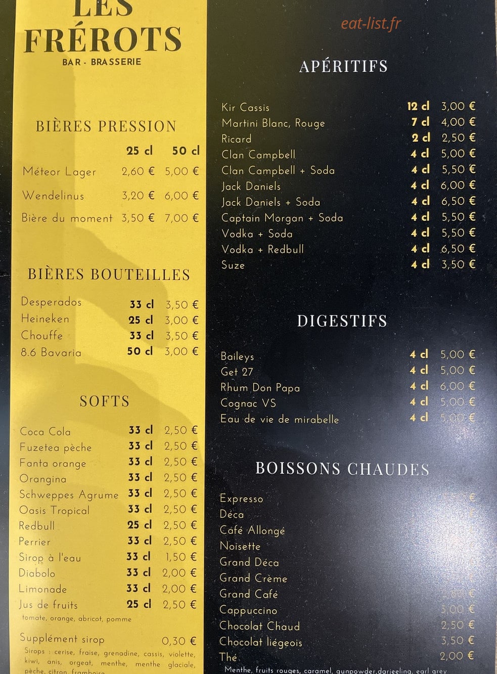 Les Frérots — carte page 1